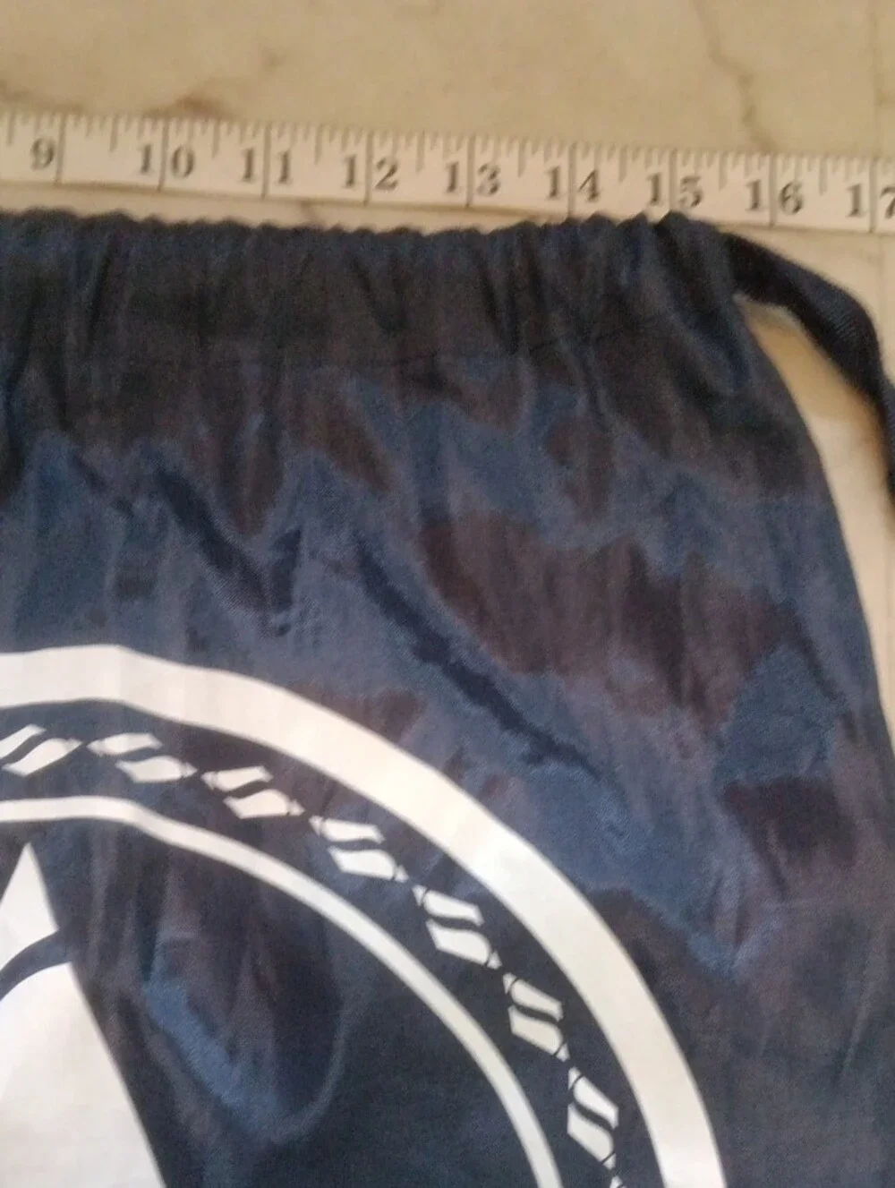 Skechers Navy Blue Drawstring Backpack with White Logo